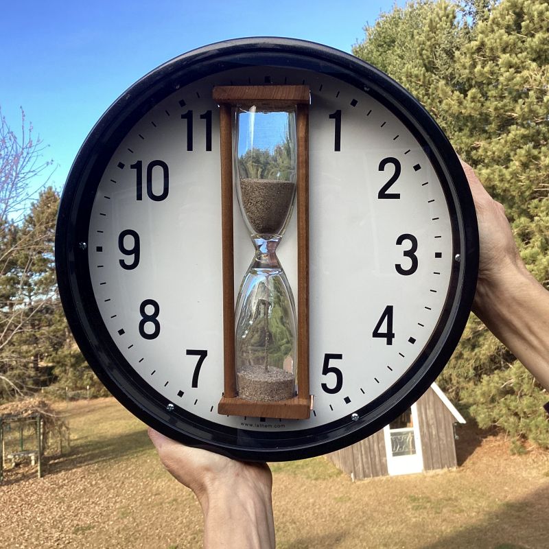 Hourglass/clock